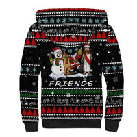 Santa Claus Jesus Friend of Christmas Sherpa Hoodie Xmas Holiday Patterns - Wonder Print Shop