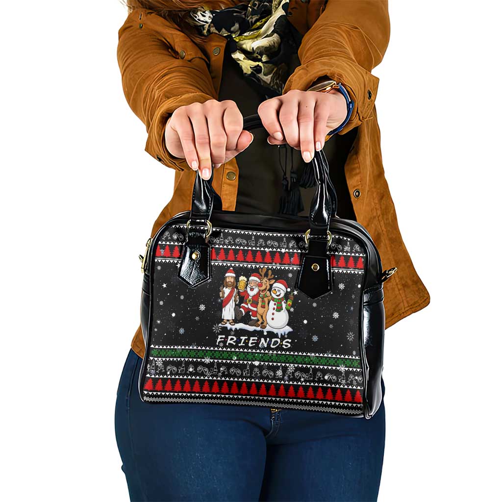 Santa Claus Jesus Friend of Christmas Shoulder Handbag Xmas Holiday Patterns - Wonder Print Shop