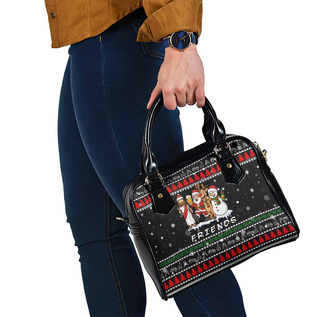 Santa Claus Jesus Friend of Christmas Shoulder Handbag Xmas Holiday Patterns - Wonder Print Shop