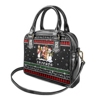 Santa Claus Jesus Friend of Christmas Shoulder Handbag Xmas Holiday Patterns - Wonder Print Shop