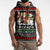 Santa Claus Jesus Friend of Christmas Sleeveless Hoodie Xmas Holiday Patterns - Wonder Print Shop