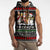 Santa Claus Jesus Friend of Christmas Sleeveless Zip Hoodie Xmas Holiday Patterns - Wonder Print Shop