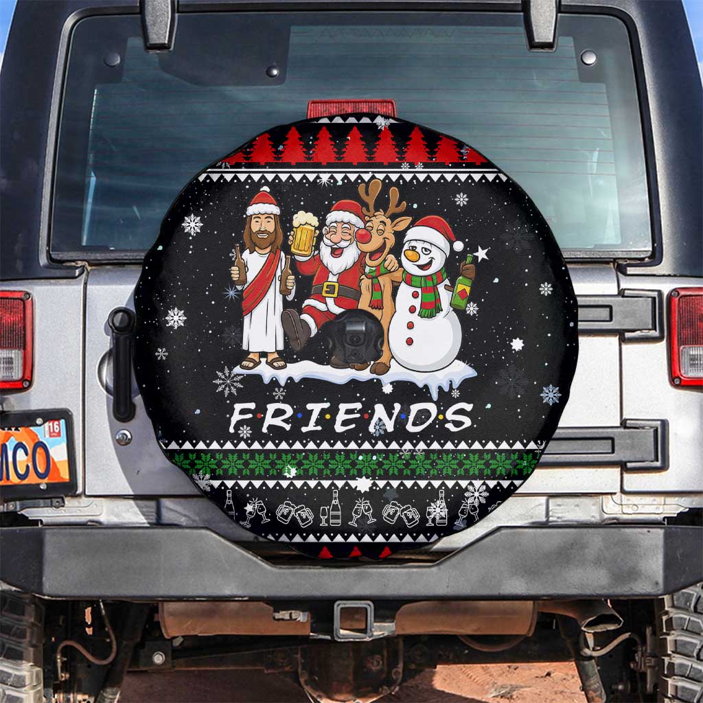 Santa Claus Jesus Friend of Christmas Spare Tire Cover Xmas Holiday Patterns - Wonder Print Shop