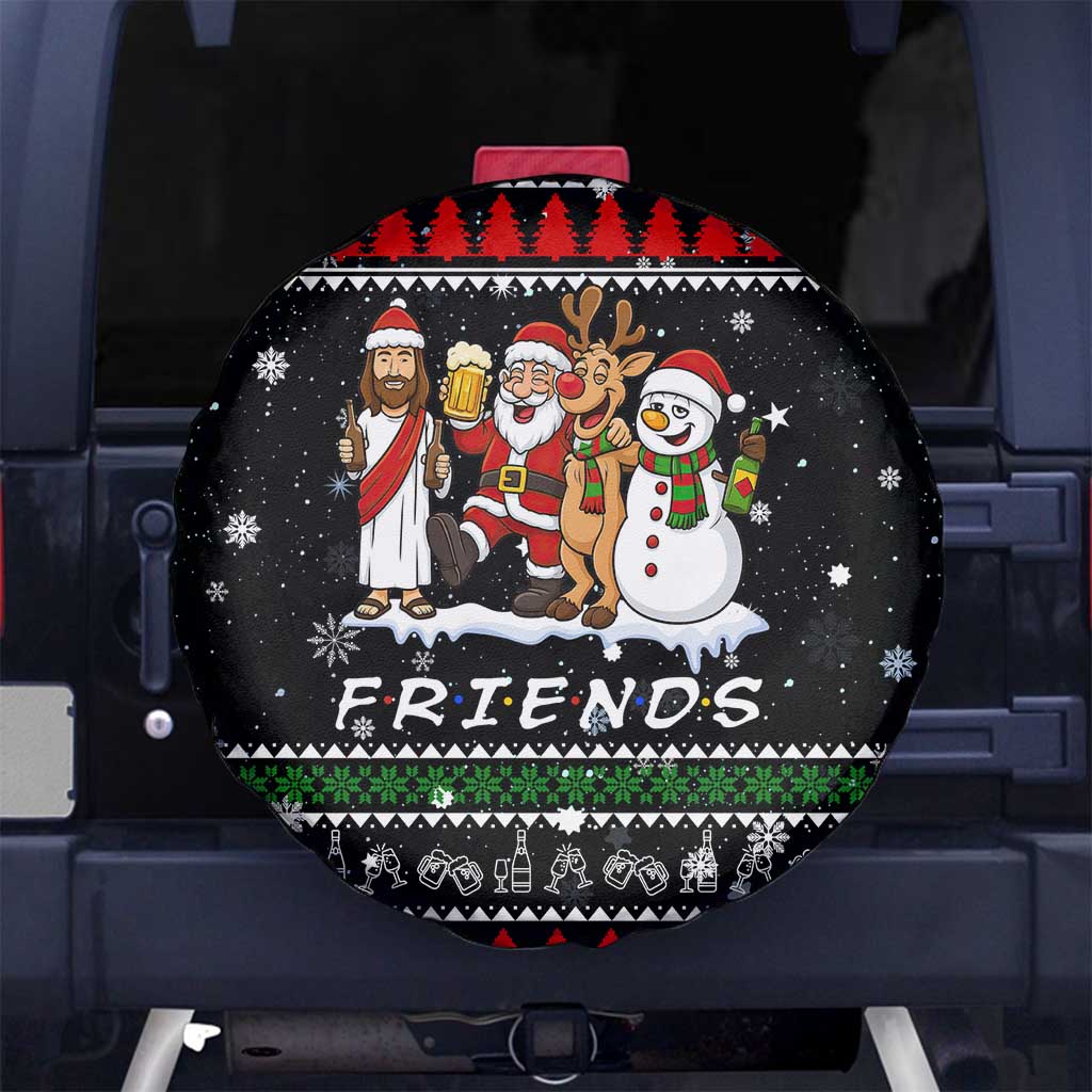 Santa Claus Jesus Friend of Christmas Spare Tire Cover Xmas Holiday Patterns - Wonder Print Shop