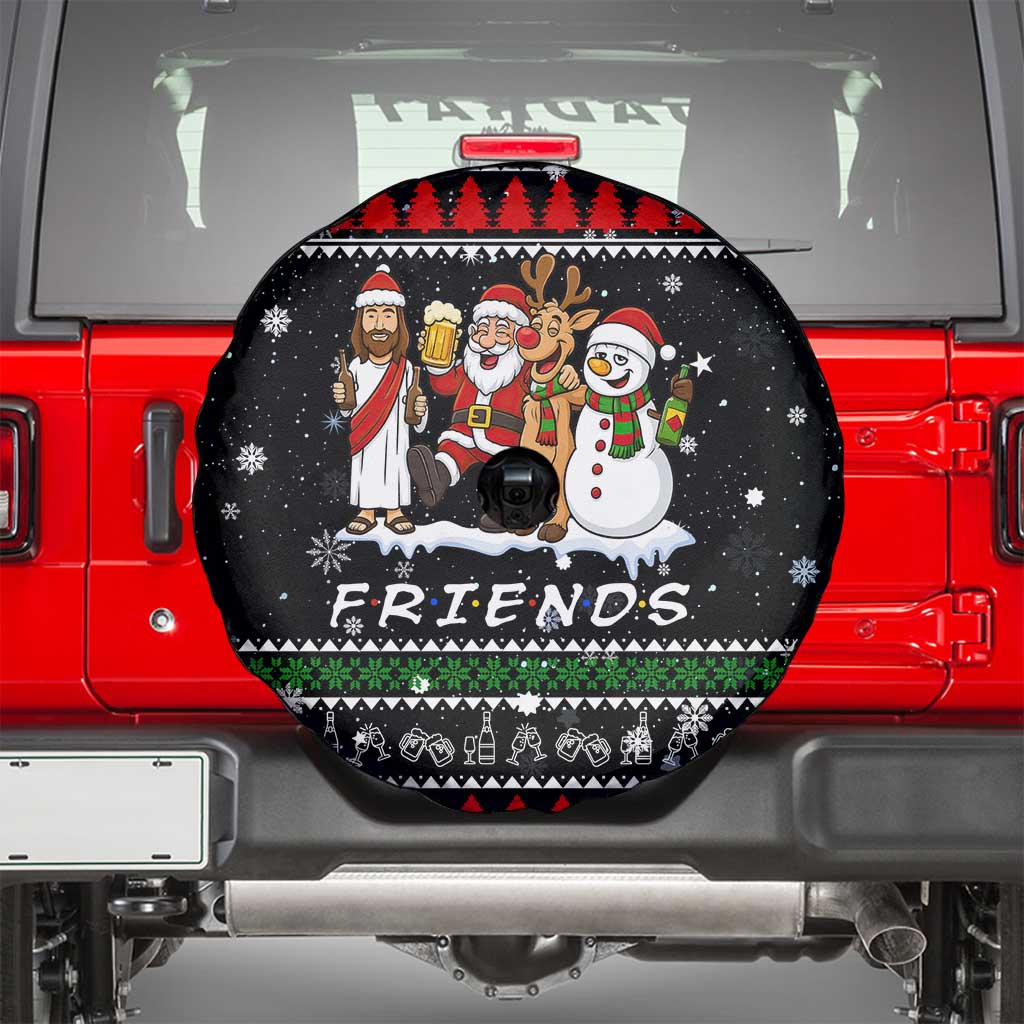 Santa Claus Jesus Friend of Christmas Spare Tire Cover Xmas Holiday Patterns - Wonder Print Shop
