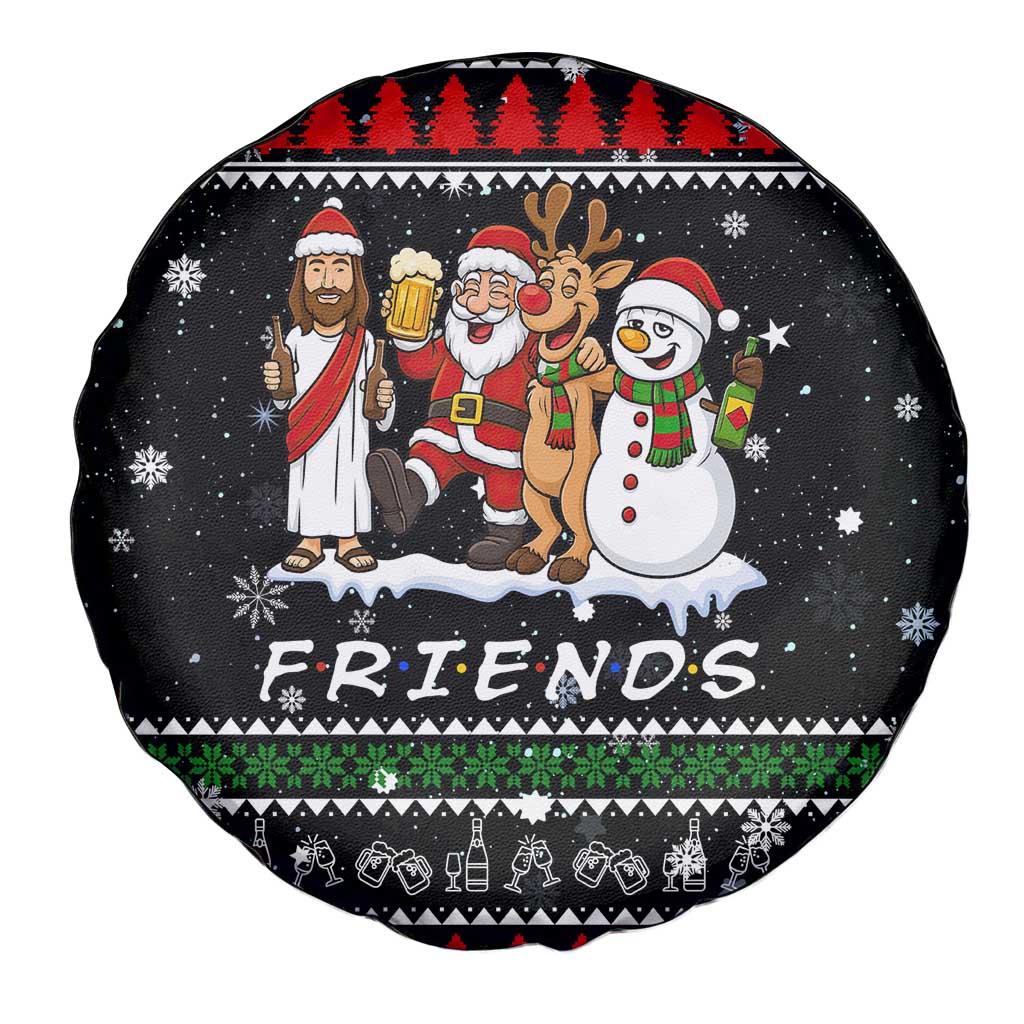 Santa Claus Jesus Friend of Christmas Spare Tire Cover Xmas Holiday Patterns - Wonder Print Shop