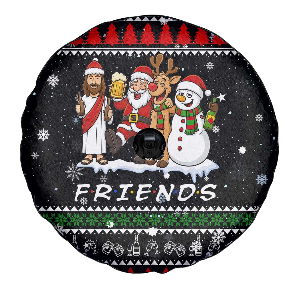 Santa Claus Jesus Friend of Christmas Spare Tire Cover Xmas Holiday Patterns - Wonder Print Shop