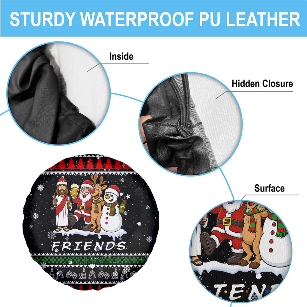 Santa Claus Jesus Friend of Christmas Spare Tire Cover Xmas Holiday Patterns - Wonder Print Shop