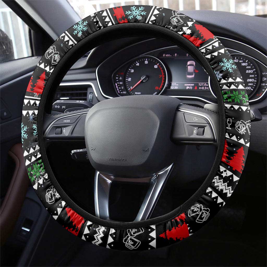 Santa Claus Jesus Friend of Christmas Steering Wheel Cover Xmas Holiday Patterns - Wonder Print Shop
