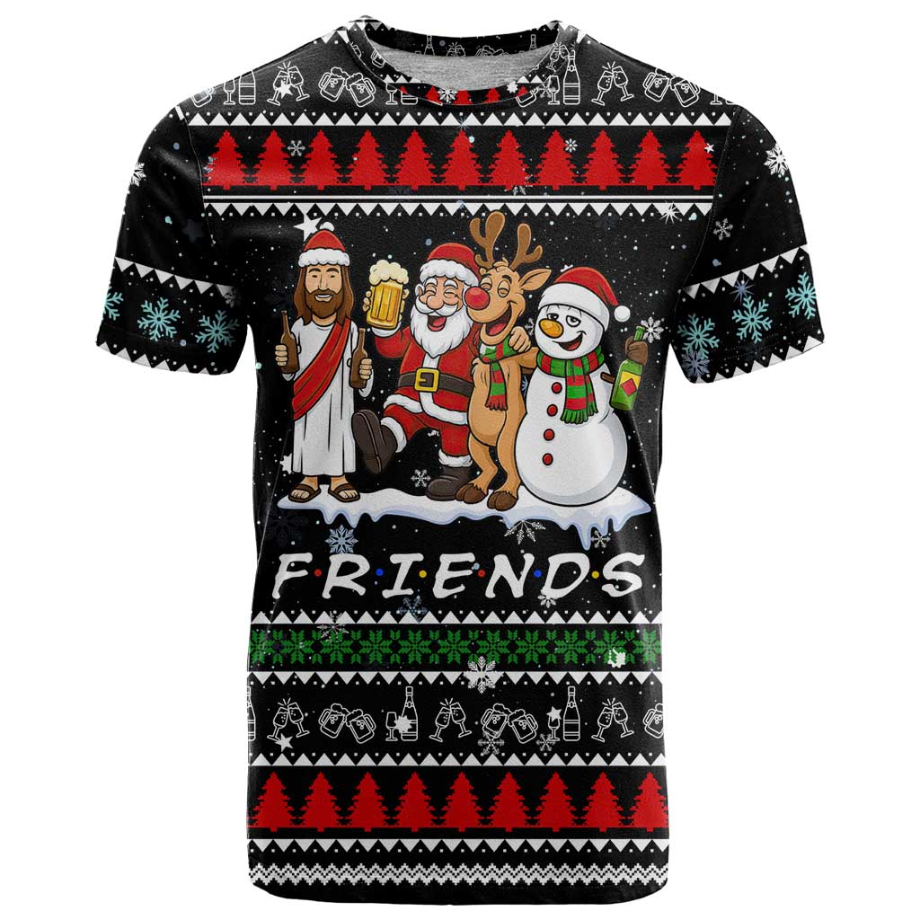 Santa Claus Jesus Friend of Christmas T Shirt Xmas Holiday Patterns - Wonder Print Shop