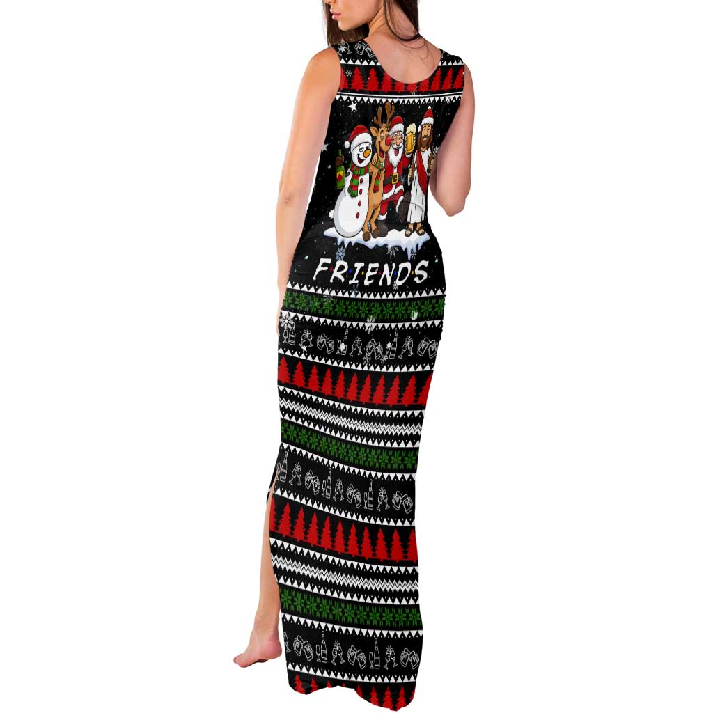 Santa Claus Jesus Friend of Christmas Tank Maxi Dress Xmas Holiday Patterns - Wonder Print Shop
