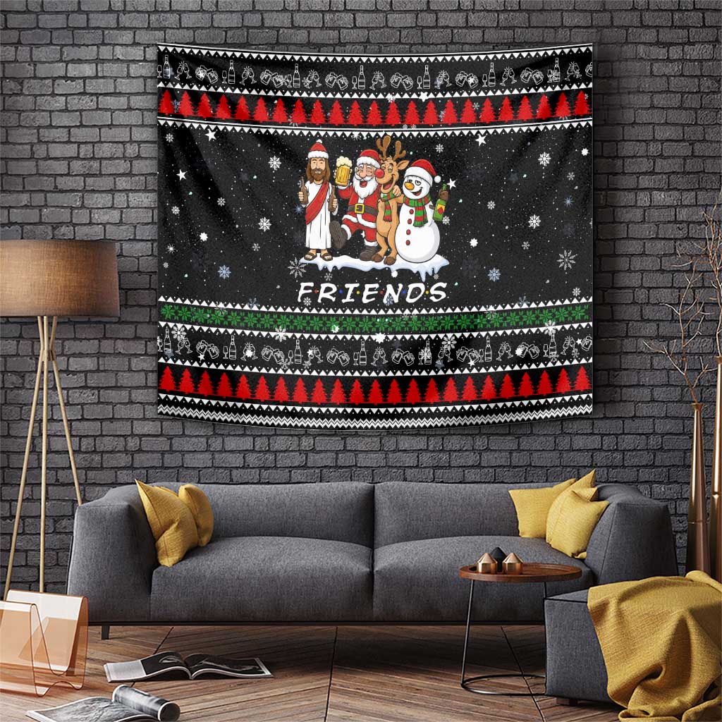 Santa Claus Jesus Friend of Christmas Tapestry Xmas Holiday Patterns - Wonder Print Shop