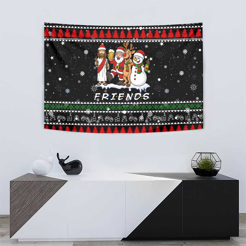 Santa Claus Jesus Friend of Christmas Tapestry Xmas Holiday Patterns - Wonder Print Shop