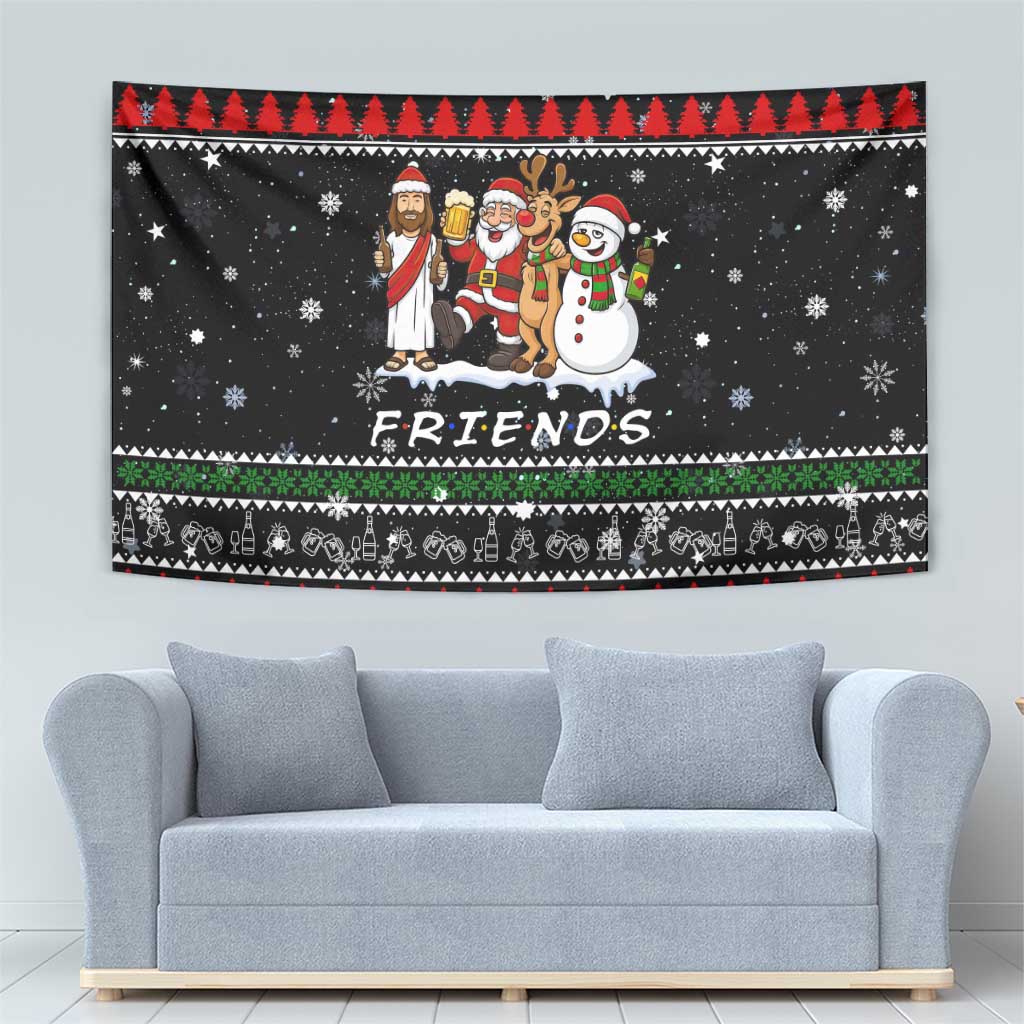 Santa Claus Jesus Friend of Christmas Tapestry Xmas Holiday Patterns - Wonder Print Shop