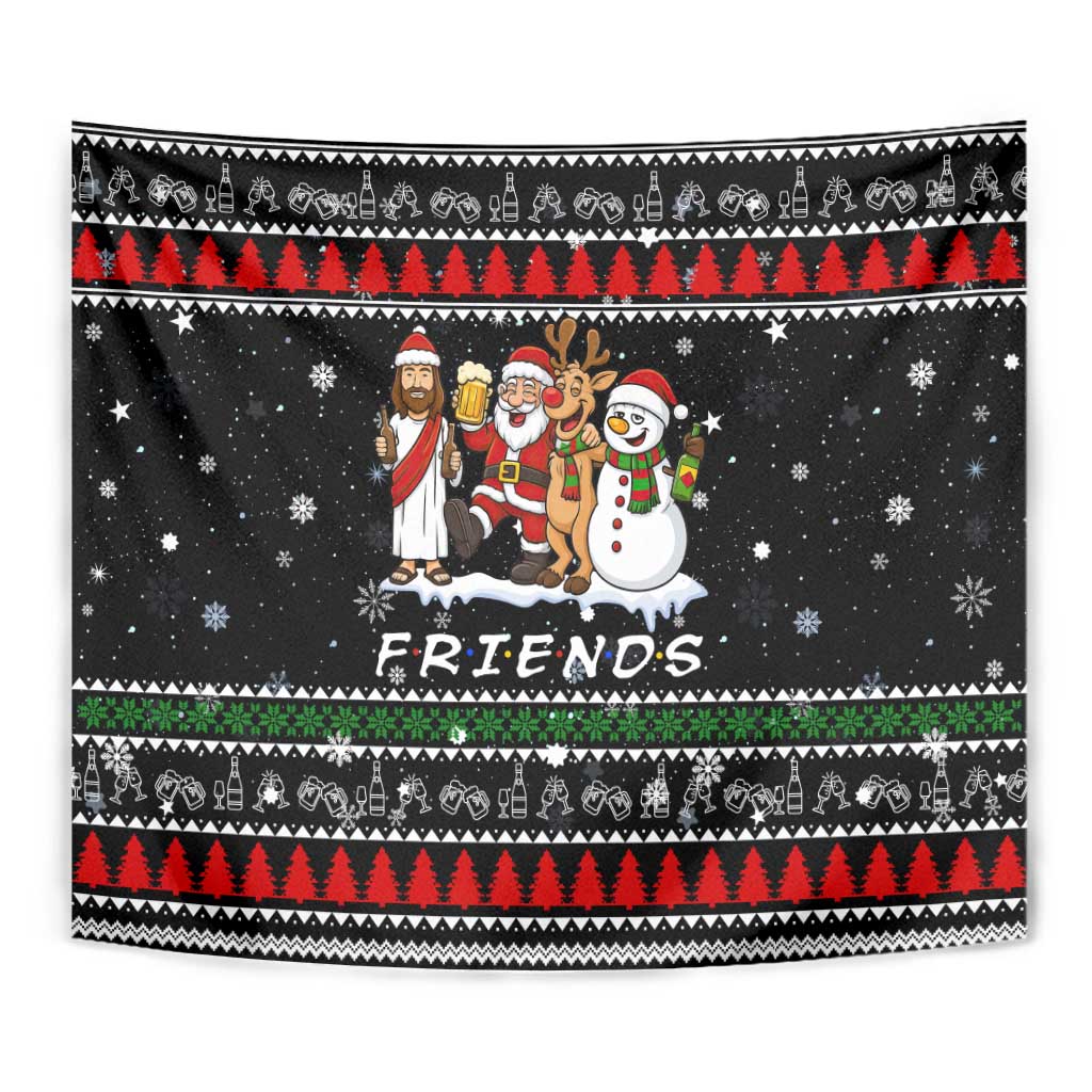 Santa Claus Jesus Friend of Christmas Tapestry Xmas Holiday Patterns - Wonder Print Shop
