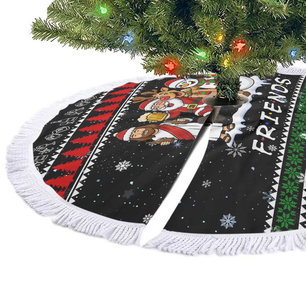 Santa Claus Jesus Friend of Christmas Tree Skirt Xmas Holiday Patterns - Wonder Print Shop