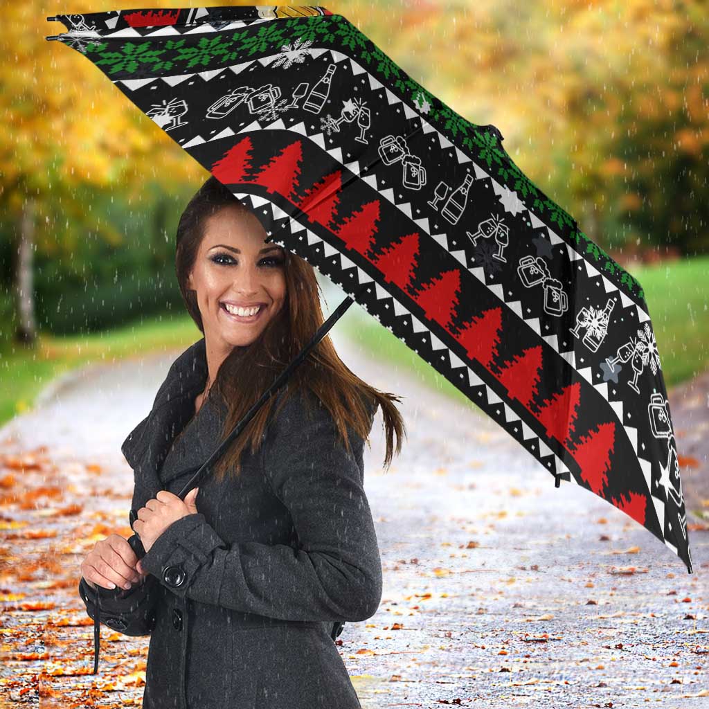Santa Claus Jesus Friend of Christmas Umbrella Xmas Holiday Patterns - Wonder Print Shop