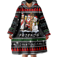 Santa Claus Jesus Friend of Christmas Wearable Blanket Hoodie Xmas Holiday Patterns - Wonder Print Shop