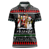 Santa Claus Jesus Friend of Christmas Women Polo Shirt Xmas Holiday Patterns - Wonder Print Shop