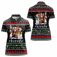Santa Claus Jesus Friend of Christmas Women Polo Shirt Xmas Holiday Patterns - Wonder Print Shop
