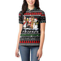 Santa Claus Jesus Friend of Christmas Women Polo Shirt Xmas Holiday Patterns - Wonder Print Shop