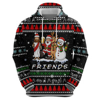 Santa Claus Jesus Friend of Christmas Zip Hoodie Xmas Holiday Patterns - Wonder Print Shop