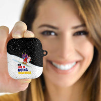 Santa Claus Ski My Life Is Going Downhill Christmas AirPods Case Xmas Holiday Patterns - Wonder Print Shop