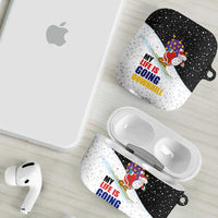 Santa Claus Ski My Life Is Going Downhill Christmas AirPods Case Xmas Holiday Patterns - Wonder Print Shop