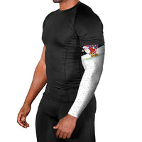 Santa Claus Ski My Life Is Going Downhill Christmas Arm Sleeves Xmas Holiday Patterns - Wonder Print Shop