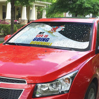 Santa Claus Ski My Life Is Going Downhill Christmas Auto Sun Shade Xmas Holiday Patterns - Wonder Print Shop