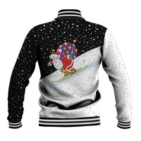 Santa Claus Ski My Life Is Going Downhill Christmas Baseball Jacket Xmas Holiday Patterns - Wonder Print Shop