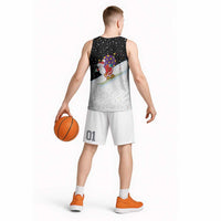 Santa Claus Ski My Life Is Going Downhill Christmas Basketball Jersey Xmas Holiday Patterns - Wonder Print Shop