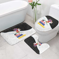 Santa Claus Ski My Life Is Going Downhill Christmas Bathroom Set Xmas Holiday Patterns - Wonder Print Shop