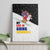 Santa Claus Ski My Life Is Going Downhill Christmas Canvas Wall Art Xmas Holiday Patterns - Wonder Print Shop