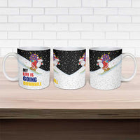 Santa Claus Ski My Life Is Going Downhill Christmas Ceramic Mug Xmas Holiday Patterns - Wonder Print Shop