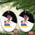 Santa Claus Ski My Life Is Going Downhill Christmas Ceramic Ornament Xmas Holiday Patterns - Wonder Print Shop