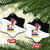 Santa Claus Ski My Life Is Going Downhill Christmas Ceramic Ornament Xmas Holiday Patterns - Wonder Print Shop