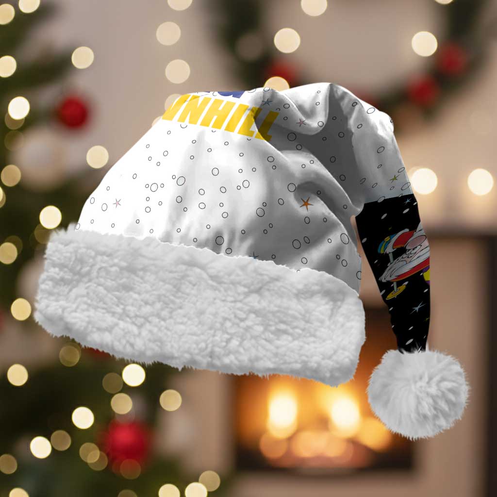 Santa Claus Ski My Life Is Going Downhill Christmas Santa Hat Xmas Holiday Patterns - Wonder Print Shop