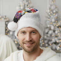 Santa Claus Ski My Life Is Going Downhill Christmas Santa Hat Xmas Holiday Patterns - Wonder Print Shop