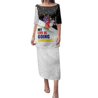 Santa Claus Ski My Life Is Going Downhill Christmas Family Matching Puletasi and Hawaiian Shirt Xmas Holiday Patterns - Wonder Print Shop