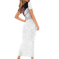 Santa Claus Ski My Life Is Going Downhill Christmas Family Matching Short Sleeve Bodycon Dress and Hawaiian Shirt Xmas Holiday Patterns - Wonder Print Shop