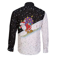 Santa Claus Ski My Life Is Going Downhill Christmas Family Matching Summer Maxi Dress and Hawaiian Shirt Xmas Holiday Patterns - Wonder Print Shop