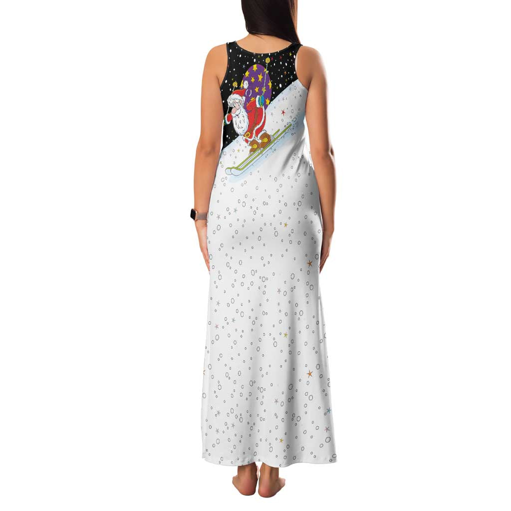 Santa Claus Ski My Life Is Going Downhill Christmas Family Matching Tank Maxi Dress and Hawaiian Shirt Xmas Holiday Patterns - Wonder Print Shop