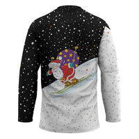 Santa Claus Ski My Life Is Going Downhill Christmas Hockey Jersey Xmas Holiday Patterns - Wonder Print Shop
