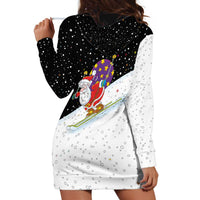 Santa Claus Ski My Life Is Going Downhill Christmas Hoodie Dress Xmas Holiday Patterns - Wonder Print Shop