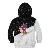 Santa Claus Ski My Life Is Going Downhill Christmas Kid Hoodie Xmas Holiday Patterns - Wonder Print Shop