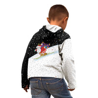Santa Claus Ski My Life Is Going Downhill Christmas Kid Hoodie Xmas Holiday Patterns - Wonder Print Shop