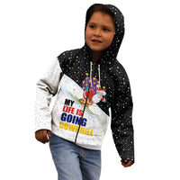Santa Claus Ski My Life Is Going Downhill Christmas Kid Hoodie Xmas Holiday Patterns - Wonder Print Shop
