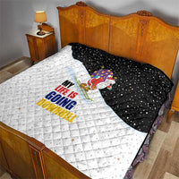 Santa Claus Ski My Life Is Going Downhill Christmas Quilt Xmas Holiday Patterns - Wonder Print Shop