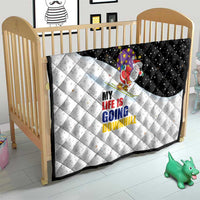 Santa Claus Ski My Life Is Going Downhill Christmas Quilt Xmas Holiday Patterns - Wonder Print Shop